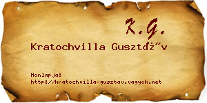 Kratochvilla Gusztáv névjegykártya
